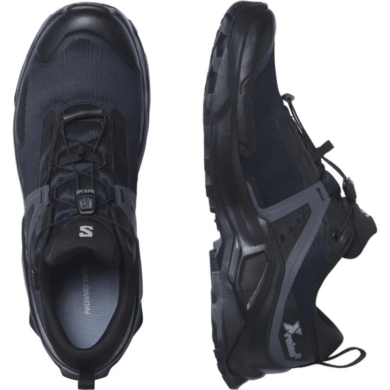 Black Salomon X Raise 2 GTX Men's Hiking Shoes | PH 32715N